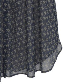 Green Parks 花柄シフォン楊柳ワンピース