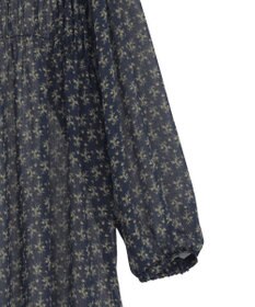 Green Parks 花柄シフォン楊柳ワンピース