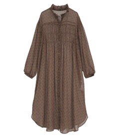 Green Parks 花柄シフォン楊柳ワンピース