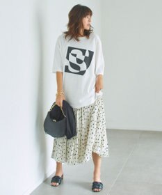 自由区 【セットアップ可】ドットプリント プリーツスカート