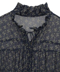 Green Parks 花柄シフォン楊柳ワンピース