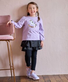 ANY KIDS パール×デニムニットスカッツ