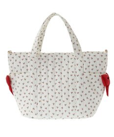 Maison de FLEUR チェリープリント2Wayトートバッグ