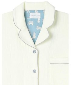 une nana cool 【綿混】ソフトコットンリブ 半袖開襟パジャマ MADE WITH LIBERTY FABRIC