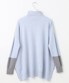 自由区 【洗える】セミウーステッドウール タートルネックニット