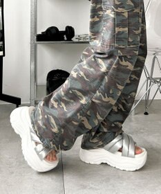 WEGO パテッドクロス厚底サンダル