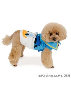 PET PARADISE ディズニー ドナルドダック 顔 ふわ トレーナー 小型犬