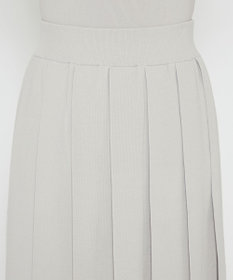 uncrave 【手洗い可】ドライタッチ ニット プリーツ スカート（uncrave WHITE）