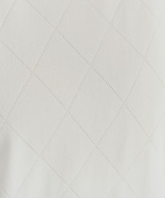 Tiaclasse 【洗える】ダイヤ柄編みサマーニットトップス