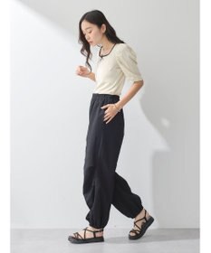 earth music&ecology フロントリボンパフスリーブプルオーバー