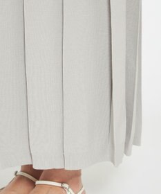 uncrave 【手洗い可】ドライタッチ ニット プリーツ スカート（uncrave WHITE）