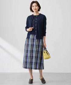 J.PRESS LADIES S 【洗える】BASIC HT COTTON クルーネック カーディガン