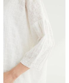 Green Parks インド綿 SET２点 刺繍７分丈ブラウス＋タンクトップ