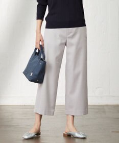 J.PRESS LADIES L 【洗える】シャークスキン セミワイド パンツ