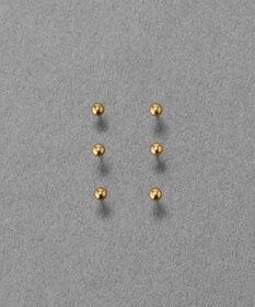 Phoebe 【金属アレルギー対応】6setメタルピアス　ゴールド/サージカルステンレス