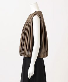 23区 L 【エステータ】ドレープサテン プリーツブラウス