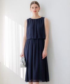 23区 L 【APPLAUDIR】ドットシアークレープ ドレス