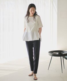 #Newans 【撥水・吸水速乾】コンビネーションペプラムチュニックカットソー