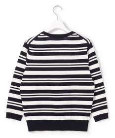 23区 L 【先行予約】プレミアムビオコットン クルーネック ボーダー ニット