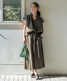 UNFILO ヴィンテージシアー ギャザーブラウス