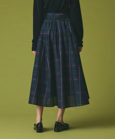 GRACE CONTINENTAL シルクブラックウォッチスカート