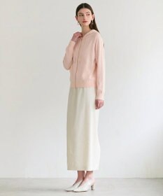 BEIGE， MONSTERA / ストレッチ フーデットニット