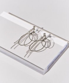 AMERICAN HOLIC ダブルリングチェーンイヤリング