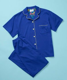 une nana cool 【綿100%】60/2 やわらか天竺 半袖開襟パジャマ MADE WITH LIBERTY FABRIC