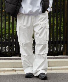 WEGO 【ウエストゴム】イージーワイドカーゴパンツ