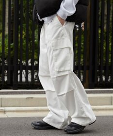 WEGO 【ウエストゴム】イージーワイドカーゴパンツ