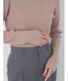 earth music&ecology ハイネックラメニットプルオーバー