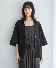 YECCA VECCA 　裾ドロストメッシュシャツ