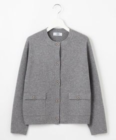 J.PRESS LADIES L 【WEB限定・洗える】WORSTED WOOL クルーネック カーディガン