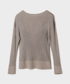 GRACE CONTINENTAL ラメリブクルーニットトップ