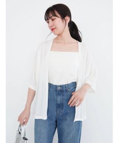 Green Parks よくばり　半袖カットドルマンカーディガン