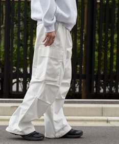 WEGO 【ウエストゴム】イージーワイドカーゴパンツ