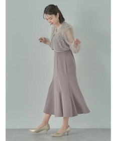 earth music&ecology ＳＥＴ２点チュールブラウス付きキャミワンピース