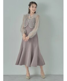 earth music&ecology ＳＥＴ２点チュールブラウス付きキャミワンピース