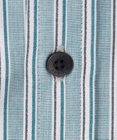 JOSEPH ABBOUD 【オーガニックコットン】JOE COTTON シャンブレーサテンストライプ シャツ