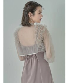 earth music&ecology ＳＥＴ２点チュールブラウス付きキャミワンピース