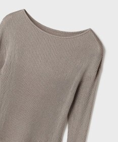 GRACE CONTINENTAL ラメリブクルーニットトップ