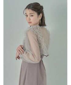 earth music&ecology ＳＥＴ２点チュールブラウス付きキャミワンピース