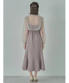 earth music&ecology ＳＥＴ２点チュールブラウス付きキャミワンピース