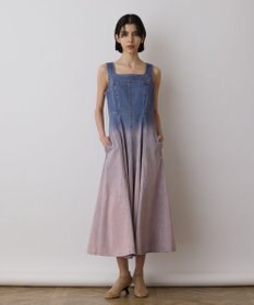 GRACE CONTINENTAL デニム切替サーキュラーワンピース