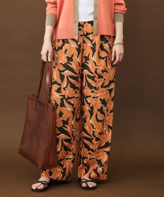自由区 シアーカラミプリントワイド パンツ