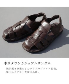 Pointer 本革カジュアルサンダル メンズ