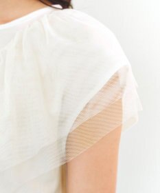 Tiaclasse 【洗える】フリルチュールレーストップス