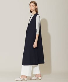 ICB 【接触冷感・UVケア・速乾・洗える】FluidBackSatin ロングジレ