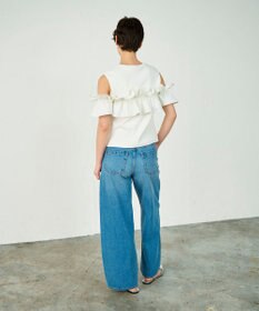 GRACE CONTINENTAL フリルリブカットトップ