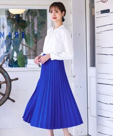 Tiaclasse 【ウエストゴム・洗える】カットソーアコーディオンプリーツスカート